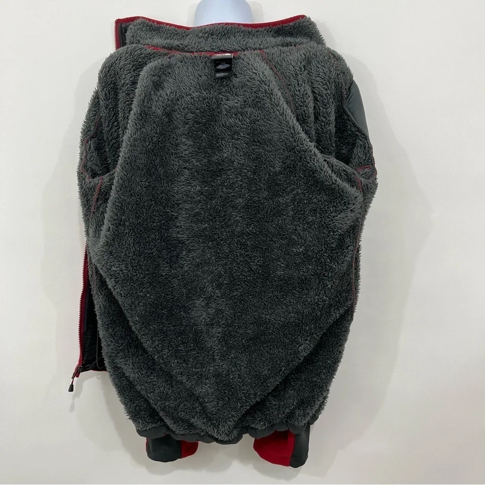 The North Face Red Chimborazo Sherpa Lined Full Zip Jacket